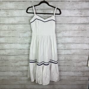 J Crew Factory Corset midi dress with contrast trim Size 4 Petite